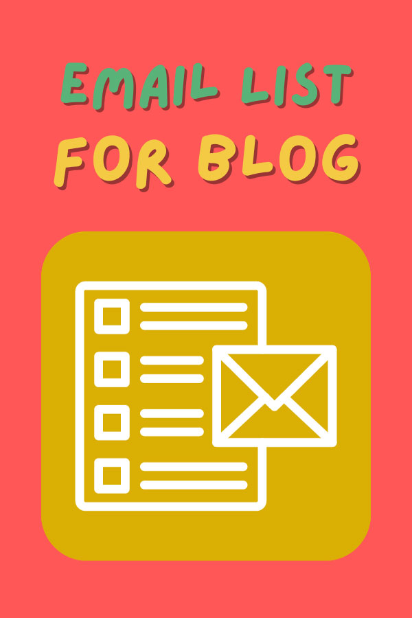 start an email list for your blog